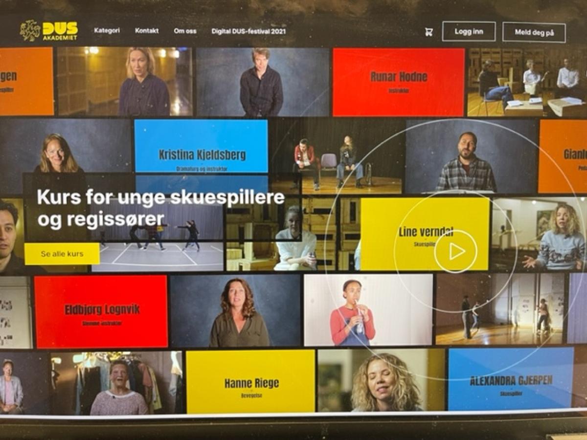 en nettside med små bilder og tekst