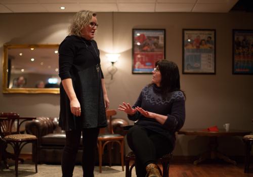 En avlesbar vilje vil ta deg ut av hodet ditt og inn i samspill og ideer fra den du er på scenen sammen med. Foto: Siri Aam.